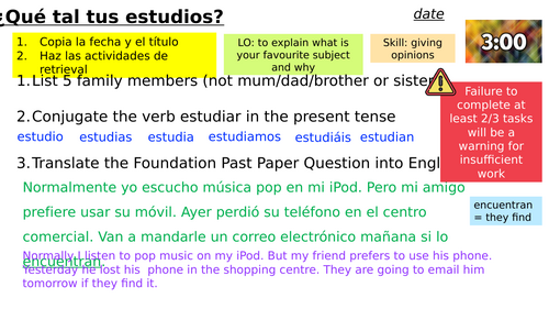 New GCSE Spanish - Module 5 - A Clase