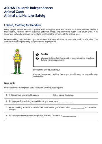 ASDAN Animal Care - Animal and Handler Safety