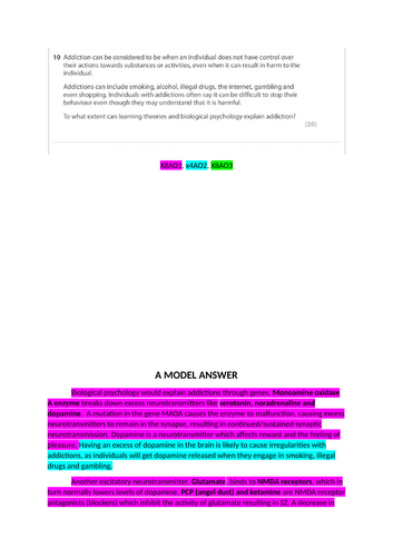 Issues and Debates 11. Themes - MODEL ANSWER