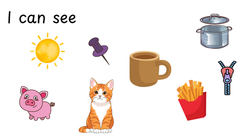 I spy.... CVC words slides