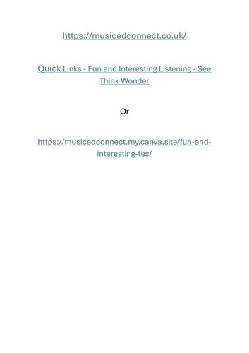 Fun and Interesting Musical Instruments – See • Think • Wonder Listening Resource