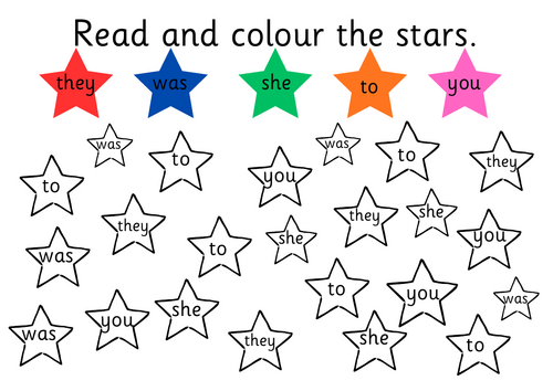 Tricky Word Stars