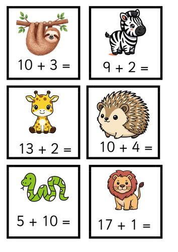 Animal Addition within 20 Hunt