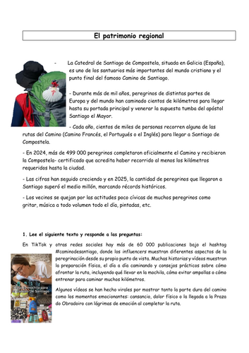 El patrimonio regional- key facts (La Catedral de Santiago de Compostela)