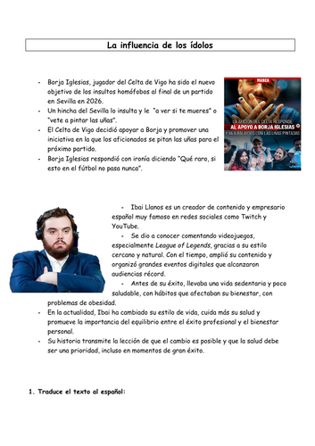 La influencia de los ídolos- key facts