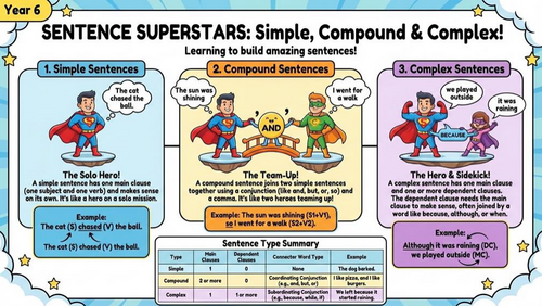 Year 6 Grammar and Punctuation Poster