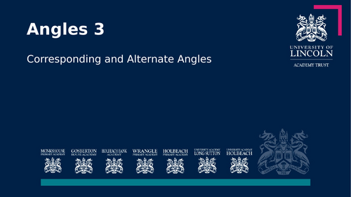 Angles - Corresponding - Parallel Lines
