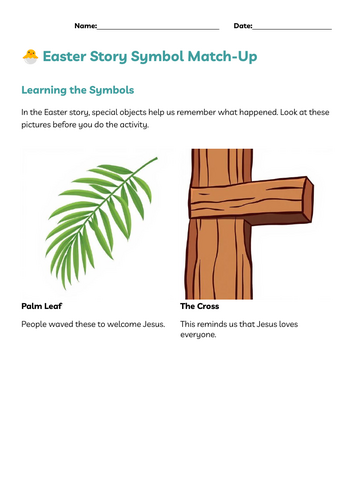 EYFS/ Yr 1 The Easter Story powerpoint and activity sheet