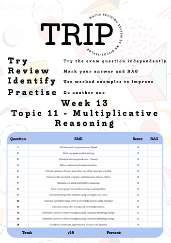 GCSE Maths Higher - Multiplicative Reasoning