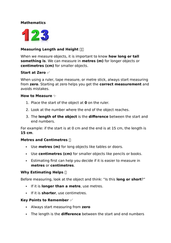 Measure Length and Height