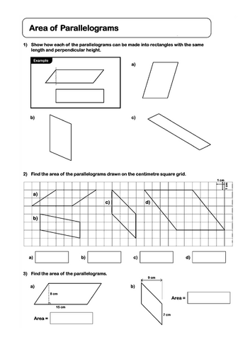 GCSE Maths Revision: Area Of Parallelograms [Foundation Tier]