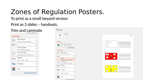 Zones of Regulation Posters