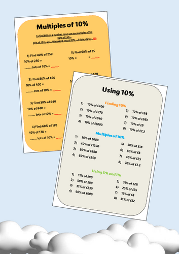 Finding and using 10% of an amount - Percentages - Multiples of ten percent