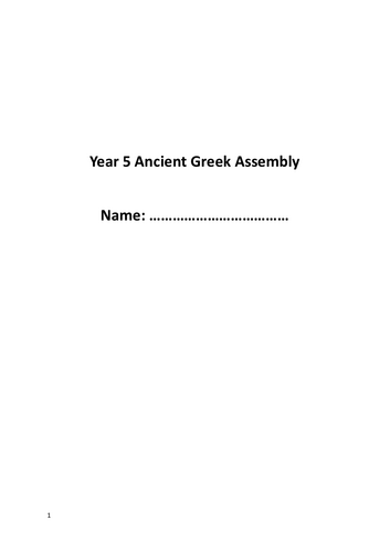 Ancient Greece Assembly - Year 5