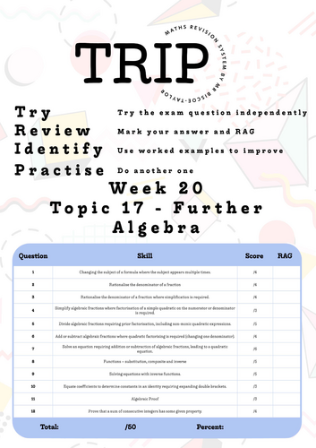 GCSE Maths Higher - Further Algebra