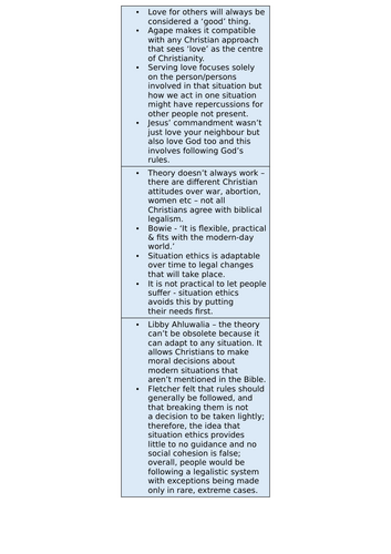 Situation Ethics OCR