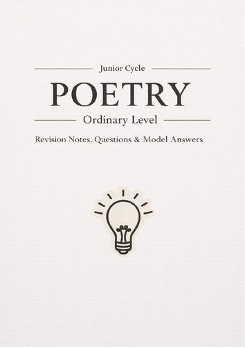 Junior Cycle Poetry Ordinary Level Revision & Infographics Pack