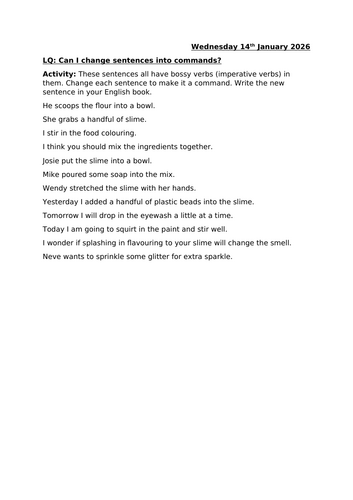 BookWrites: The slime book sentences into commands