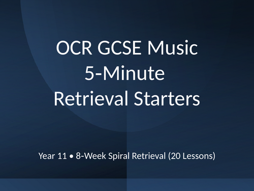 20 -  5 minute retrieval tasks.