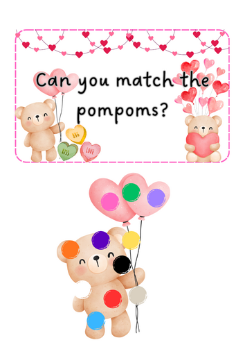 Valentine's Day - pompom match