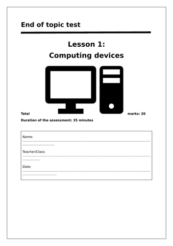 WJEC Voc IT - End of topic test (SAMPLE)