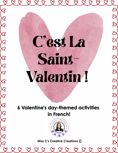 French activities BUNDLE - La Saint-Valentin (Valentine's Day)