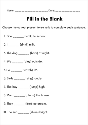 Mastering the Present Verb Tense