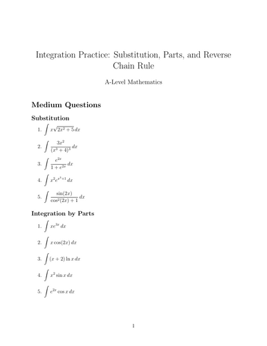 Alevel Maths Integration
