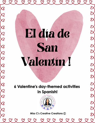 Spanish activities BUNDLE - San Valentín (Valentine's Day) Spanish activities