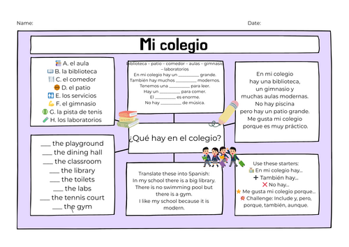 Describir mi colegio