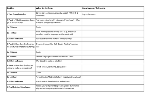 AQA GCSE English Language Paper 1 Question 4.