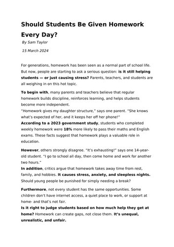 Level 1 Functional Skills English Articles