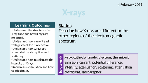 OCR AAQ in Applied Science- P3.1.3 X-rays