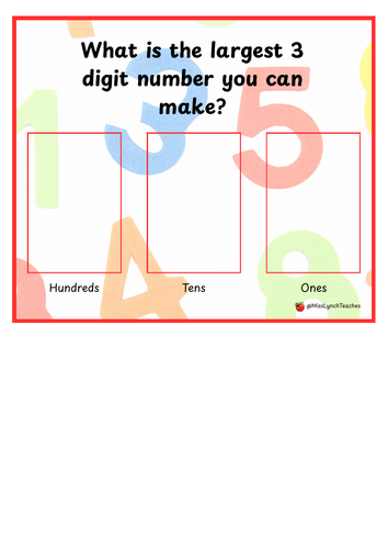 Number Day Mathematics Resources KS1