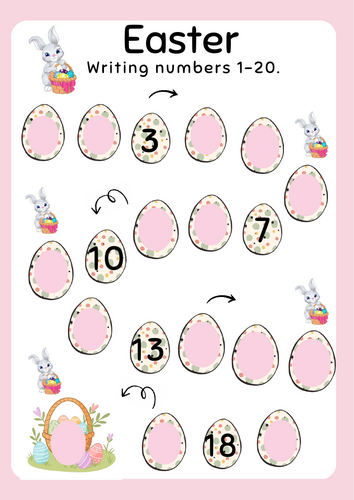 Easter Themed counting 1-20