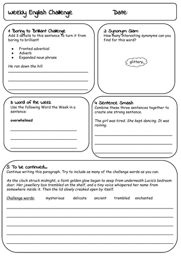 Weekly English Challenge 1