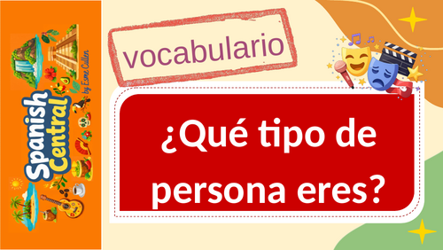 FREE - Vocabulario Qué tipo de persona eres  Year 7