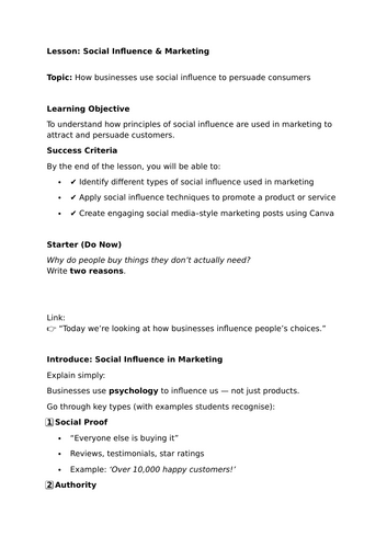 Social Influence & Marketing - How businesses use social influence to persuade consumers?