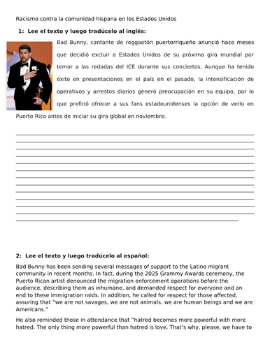 Racismo- Bad Bunny denuncia la situación actual en Los Estados Unidos contra la comunidad latina