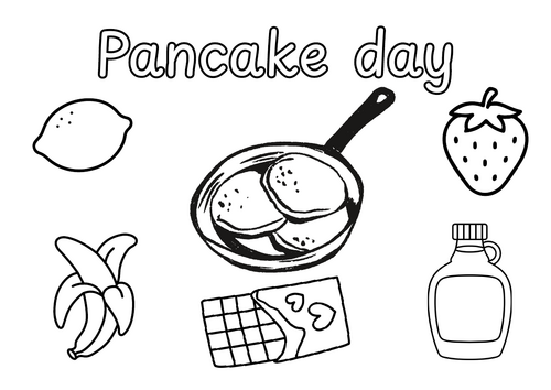 Pancake day/ shrove Tuesday colouring pages | Teaching Resources