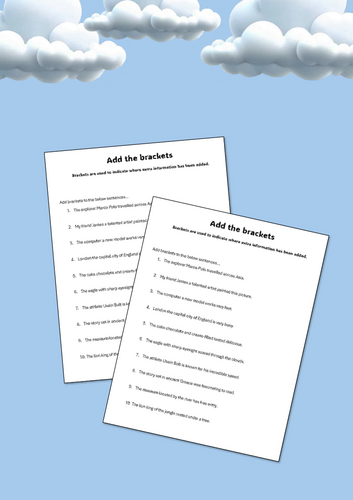 Using Brackets – Add the Brackets to Sentences