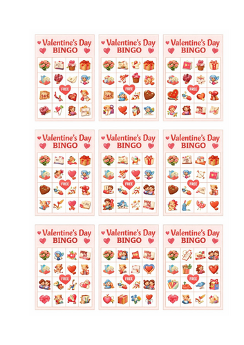 Valentine's Day Bingo Cards