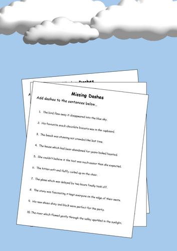 Using Dashes – Add the Missing Dashes