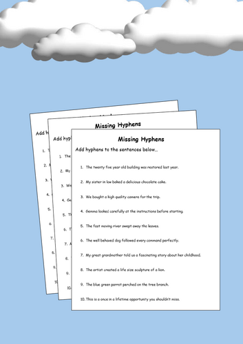 Using Hyphens – Add the Missing Hyphens