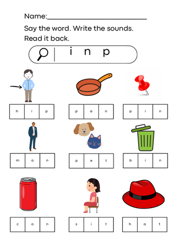 RWI Set 1 CVC Phonics Practice: Focus Sounds i, n, p