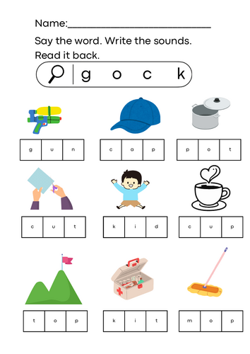 RWI SET 1 CVC Phonics Practice: Focus Sounds g, o, c, k