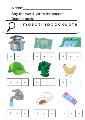 RW I CVC Phonics Practice: Comprehensive Review (All Set 1a Sounds)