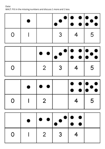 EYFS Maths - fill in the missing number