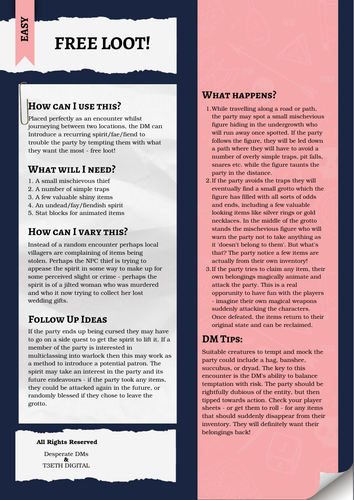 Dungeons and Dragons for Students - Bundle 2