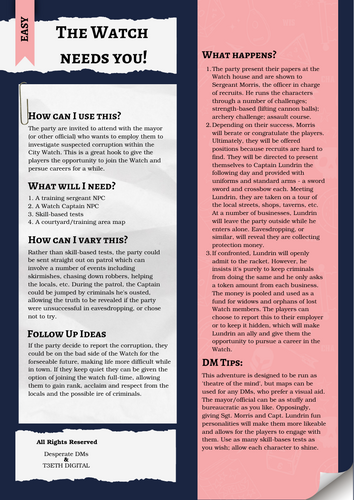 Dungeons and Dragons for Students - Bundle 3